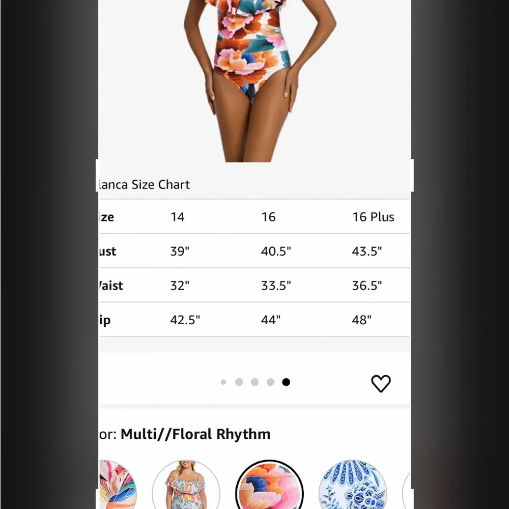 La Blanca Floral 1 Piece Swimsuit-Purple and Multicolor Ware off shoulders! - Picture 14 of 14